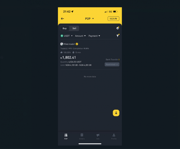 Binance Нигерия вводит ценовой предел USDT в соответствии с местными правилами Binance Нигерия вводит ценовой предел USDT в соответствии с местными правилами