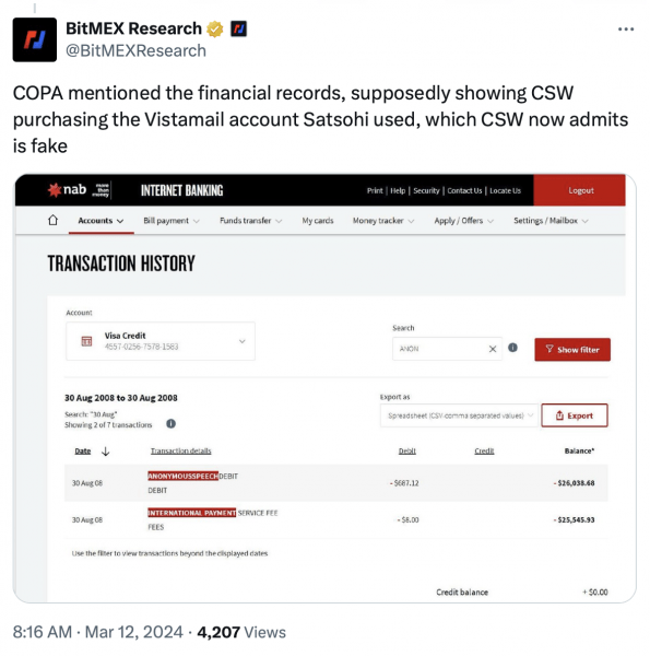 Начинаются последние аргументы по делу COPA против Крейга Райта по поводу претензий BTC