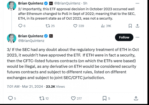 Расследование SEC по Ethereum может быть использовано для сдерживания ETF