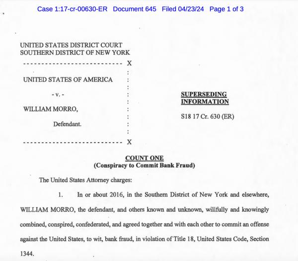 Власти США арестовали еще одного участника OneCoin — Уильяма Морро