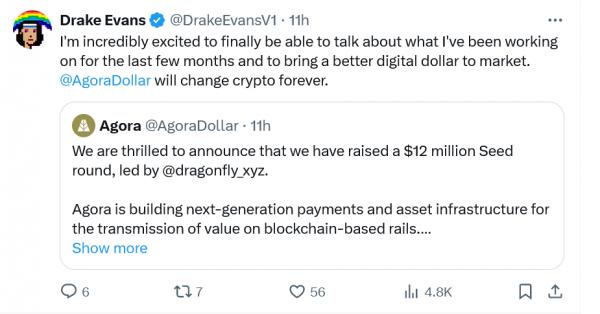 Наследник Ван Эка собрал $12 млн на запуск стейблкоина Agora Dollar (AUSD) Наследник Ван Эка собрал $12 млн на запуск стейблкоина Agora Dollar (AUSD)