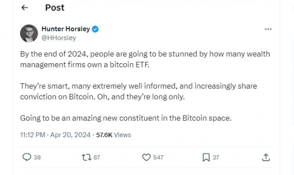 Глава Bitwise: «Фирмы по управлению активами будут наращивать активы биткоин-ETF» Глава Bitwise: «Фирмы по управлению активами будут наращивать активы биткоин-ETF»