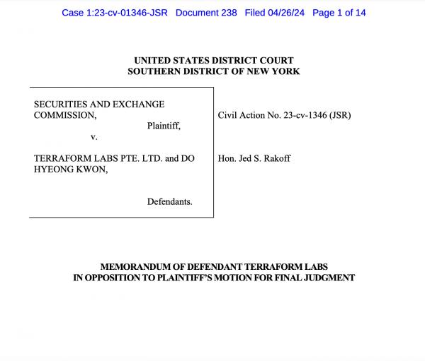 Terraform предлагает штраф в&nbsp;$1&nbsp;млн по&nbsp;делу&nbsp;SEC, без&nbsp;возмещения ущерба