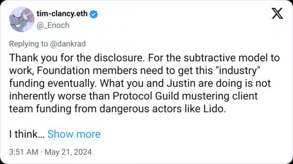 Данкрад Файст из Ethereum присоединяется к EigenLayer и вызывает гнев сообщества Данкрад Файст из Ethereum присоединяется к EigenLayer и вызывает гнев сообщества