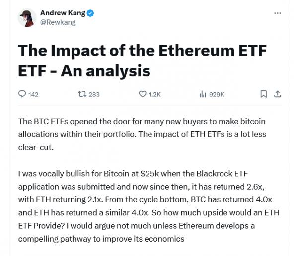 Ethereum может упасть на 30% после запуска спотового Ethereum ETF