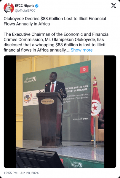 Нигерийский чиновник выступает за блокчейн и искусственный интеллект против незаконных финансовых потоков Нигерийский чиновник выступает за блокчейн и искусственный интеллект против незаконных финансовых потоков