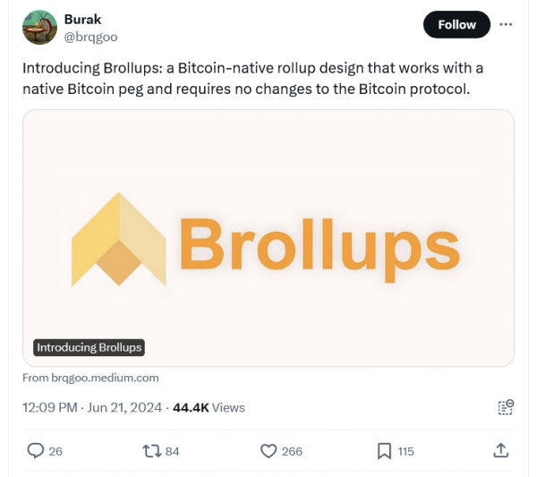 Хакер Bitcoin Lightning Бурак представляет новый слой 2 &laquo;Brollups&raquo;