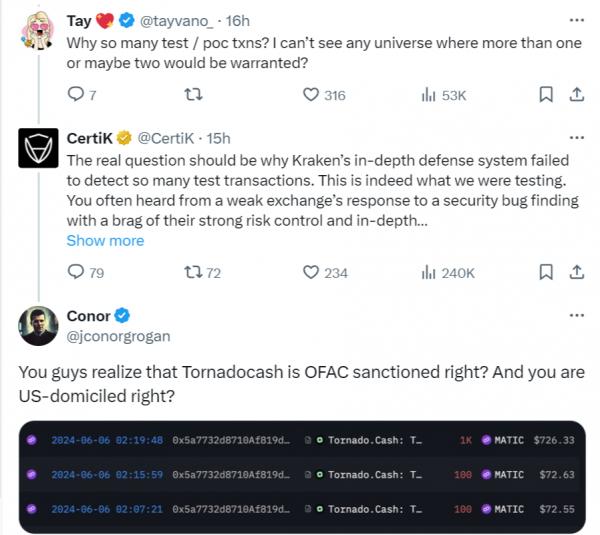 Конфликт Kraken-CertiK обостряется, часть выведенных средств «пропала»