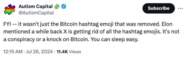 X Илона Маска удаляет&nbsp;криптоэмодзи, озадачивая&nbsp;сообщество