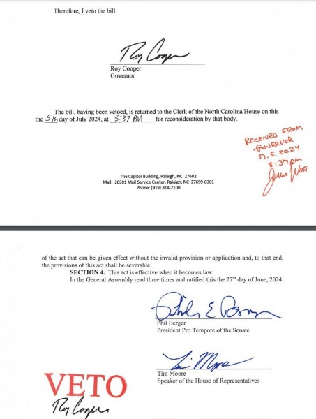 Губернатор Северной Каролины наложил вето на законопроект о запрете CBDC