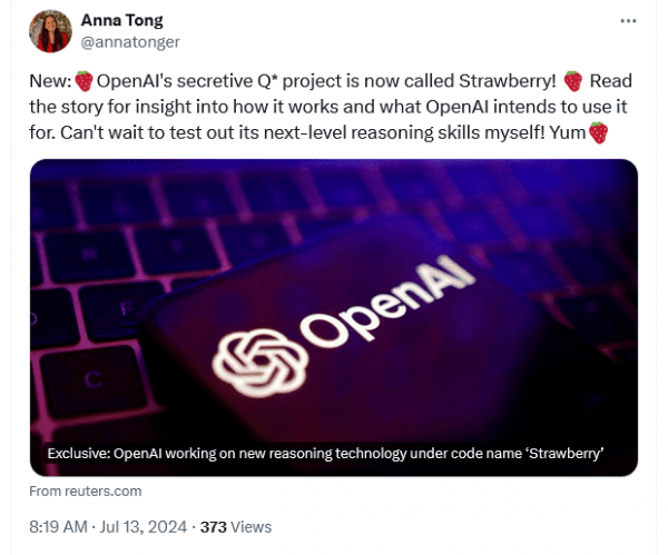 OpenAI создает новую модель ИИ под кодовым названием «Клубника»: отчет