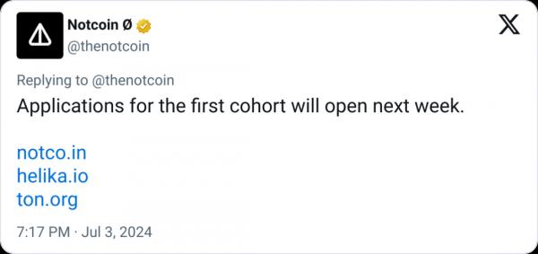 Telegram и Helika Gaming представили игровой ускоритель на $50 млн с Notcoin Telegram и Helika Gaming представили игровой ускоритель на $50 млн с Notcoin