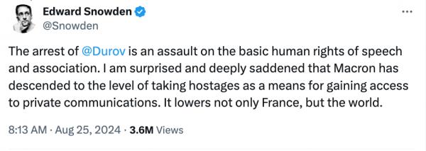 Гендиректор Telegram Павел Дуров выпущен под залог в €5 млн, ему запрещено покидать Францию