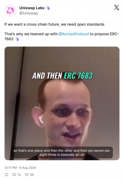 Виталик Бутерин поддержал ERC-7683 для кросс-чейн торговли
