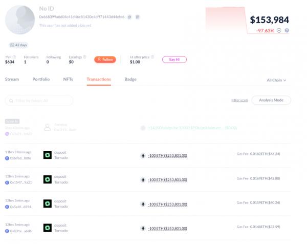 Хакер WazirX переводит $6,5 млн в криптовалюте на Tornado Cash