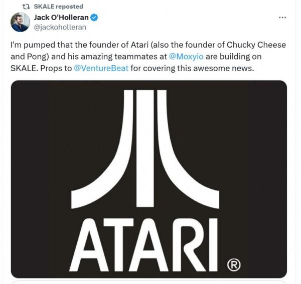 Новая фирма основателя Atari и Skale Labs работают над безгазовым блокчейн-геймингом
