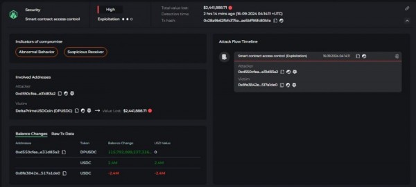 Платформа DeFi Delta Prime пострадала от&nbsp;взлома на&nbsp;$6&nbsp;млн