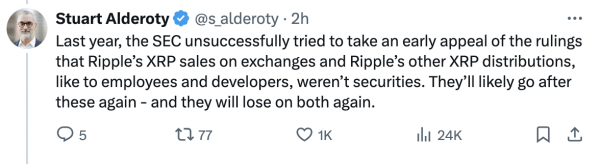 Ripple Labs обостряет спор с SEC и подает уведомление о встречной апелляции