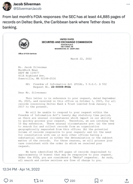 Необоснованный отчет о расследовании Tether потряс рынок криптовалют Необоснованный отчет о расследовании Tether потряс рынок криптовалют