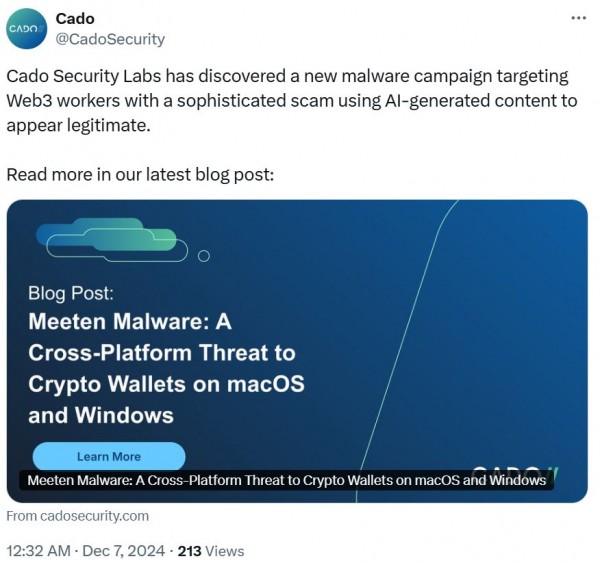 Мошенничество с кражей криптовалют нацелено на работников Web3 с помощью поддельных приложений для встреч Мошенничество с кражей криптовалют нацелено на работников Web3 с помощью поддельных приложений для встреч
