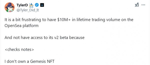 OpenSeae сталкивается с негативной реакцией на «OS2» частной бета -версии, динамика Airdrop OpenSeae сталкивается с негативной реакцией на «OS2» частной бета -версии, динамика Airdrop