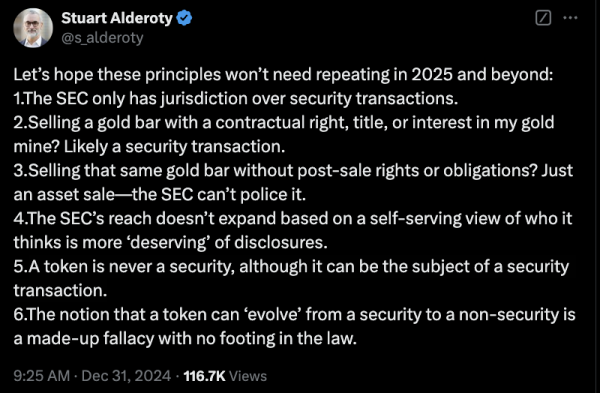 Руководители криптовалютных компаний США выражают надежду на ясность регулирования в 2025 году