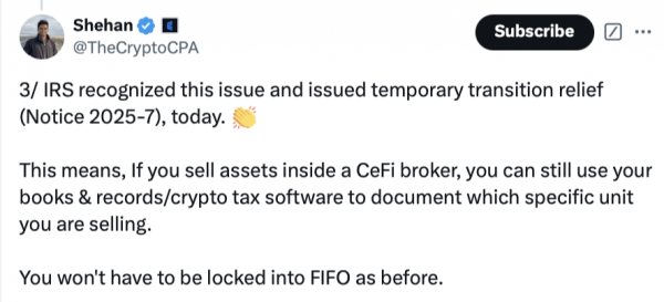 IRS выдает временное послабление в связи с изменением метода определения стоимости криптовалюты IRS выдает временное послабление в связи с изменением метода определения стоимости криптовалюты