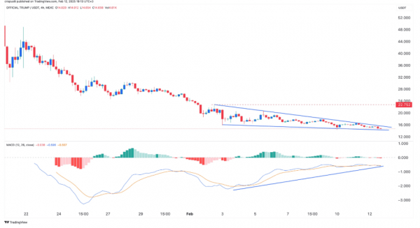 Мемкоин TRUMP может вырасти на 55% в ближайшие дни Мемкоин TRUMP может вырасти на 55% в ближайшие дни
