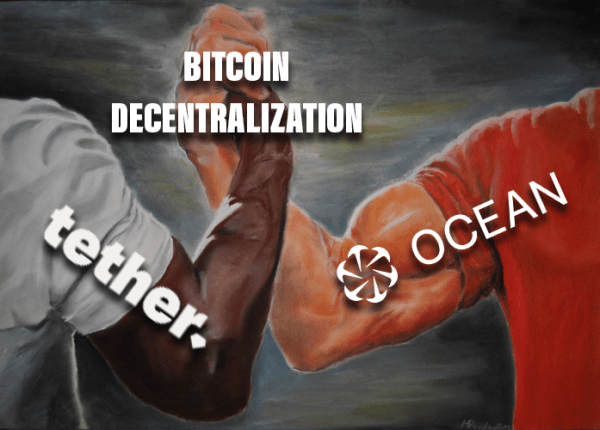 Tether делает ставку на децентрализацию Bitcoin-майнинга через партнёрство с OCEAN Tether делает ставку на децентрализацию Bitcoin-майнинга через партнёрство с OCEAN