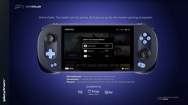Playtron и Sui создают стейблкоин для геймеров: Game Dollar станет валютой консоли SuiPlay0X1
