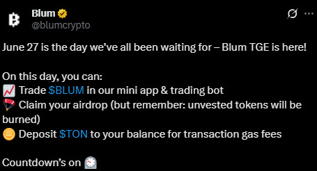 Команда Blum раскрыла дату листинга и поделилась деталями запуска