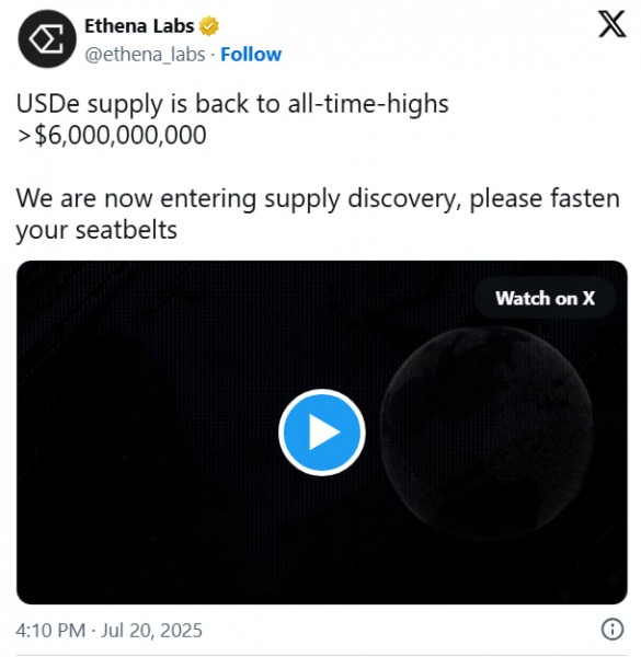 Ethena обновила максимум после покупки Артуром Хейсом 2 млн ENA