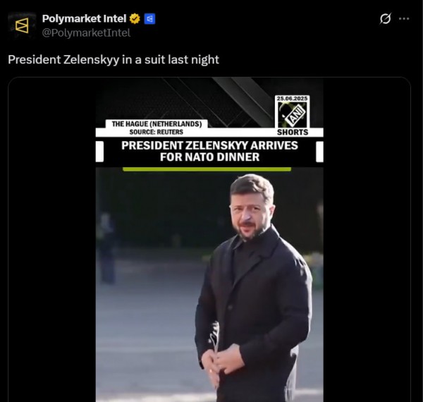 «Костюм или нет?» — Зеленский стал причиной конфликта на Polymarket «Костюм или нет?» — Зеленский стал причиной конфликта на Polymarket