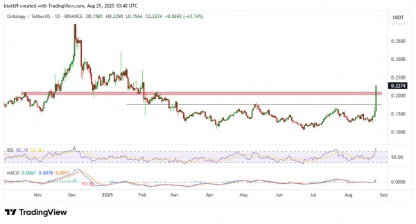 Ontology выросла на 55% и обновила полугодовой максимум