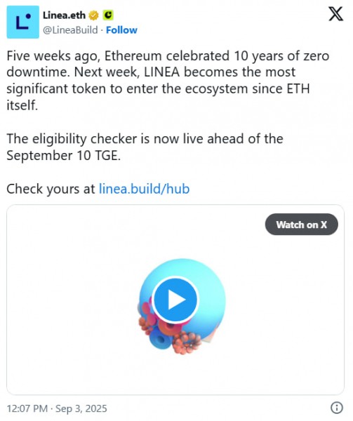 Consensys готовит запуск Linea с выпуском 72 млрд токенов