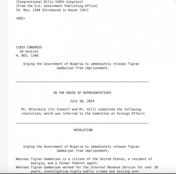 Законодатель США просит Конгресс рассматривать руководителя Binance в Нигерии как «заложника»