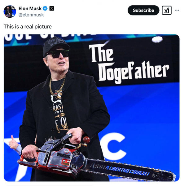 Мемкоины, бензопила и Илон Маск